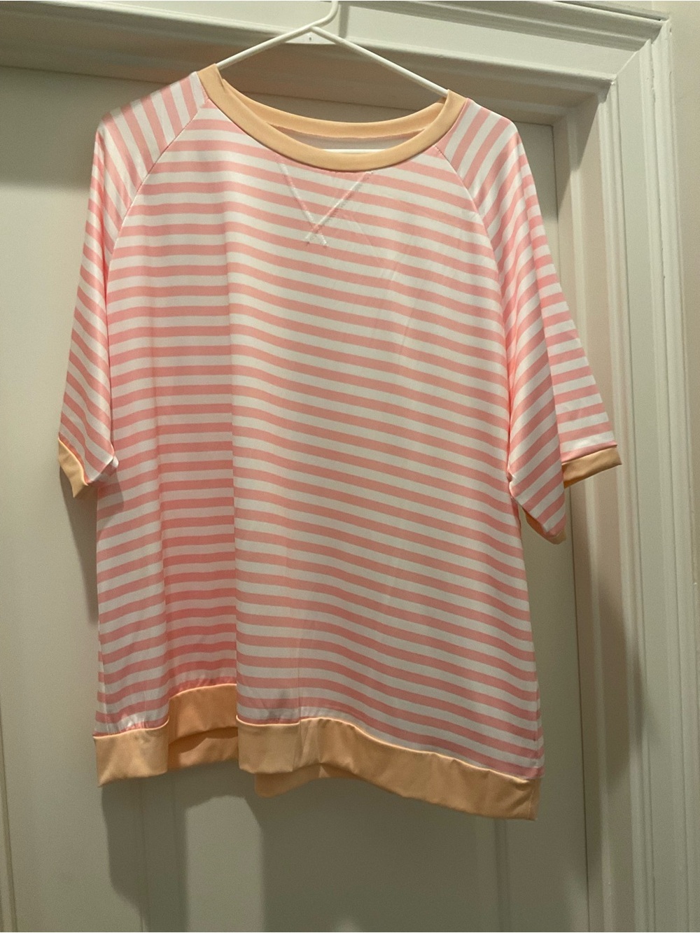 Striped Pink & Cream Women’s Blouse